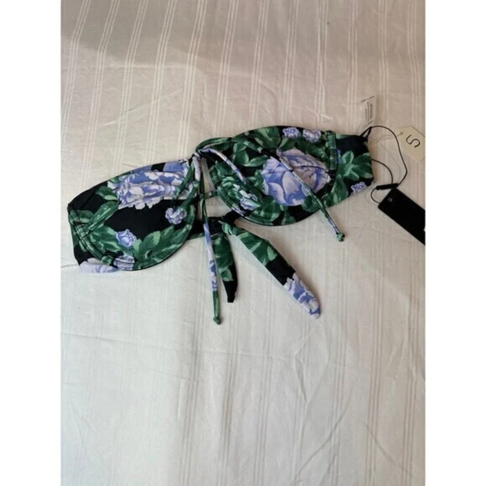 Tropical Floral‎ Halter Neck Bandeau Bikini set Size Small RefN01